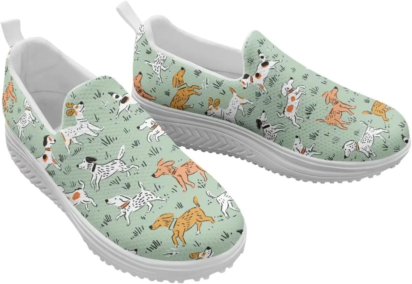 JoyLamoria Animal Print Womens Shoes Work Casual Fashion Tennis Soft Workout Cushion Comfort Knit Upper Running Orthopedic