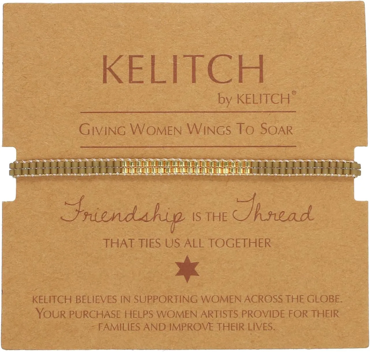 KELITCH Clear Miyuki Beaded Bracelets Handmade Friendship Strand Bracelets Fashion Jewelry For Women Bracelets (Light Brown 09D)