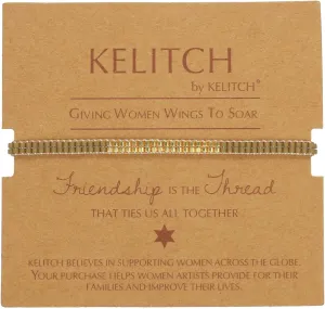 KELITCH Clear Miyuki Beaded Bracelets Handmade Friendship Strand Bracelets Fashion Jewelry For Women Bracelets (Light Brown 09D)