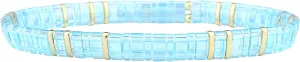 KELITCH Tila Bead Bracelets Bohomian Stackable Stretch Bracelets Women Tennis Handmade Friendship Bracelets (06I)