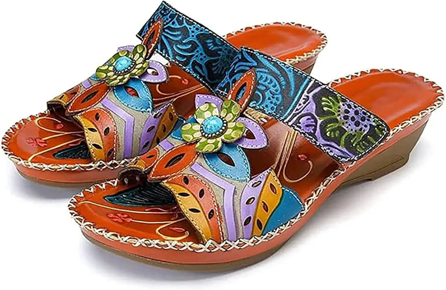 Ladmiple Sandals Women Comfortable Dressy Arch Support Fashion Orthotic Slides Ladies Athletic Slip On Orthopedic Slippers