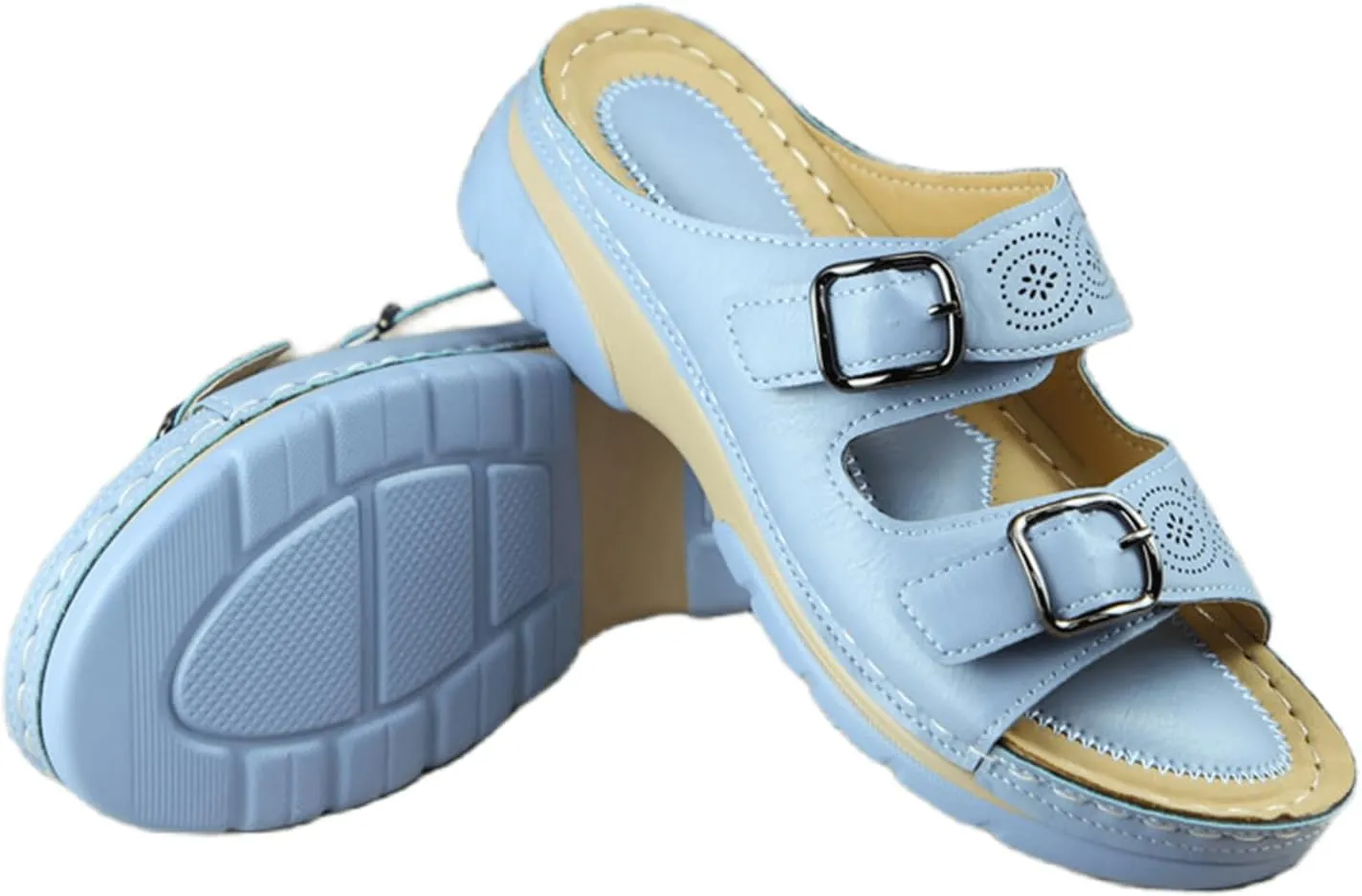 Ladmiple Womens Sandals Comfortable Walking Orthopedic Arch Support Slides Slippers Dressy Summer Casual Orthotic Flip Flops