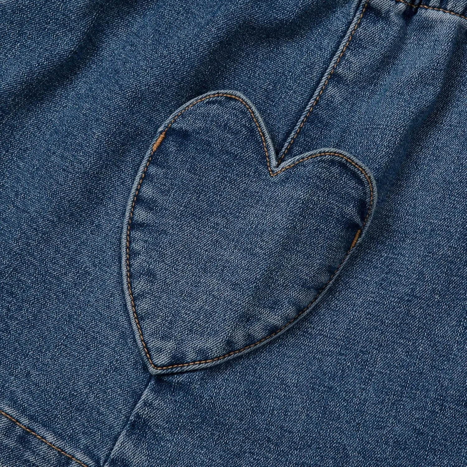 Lands' End Girls Paperbag Denim Skirt
