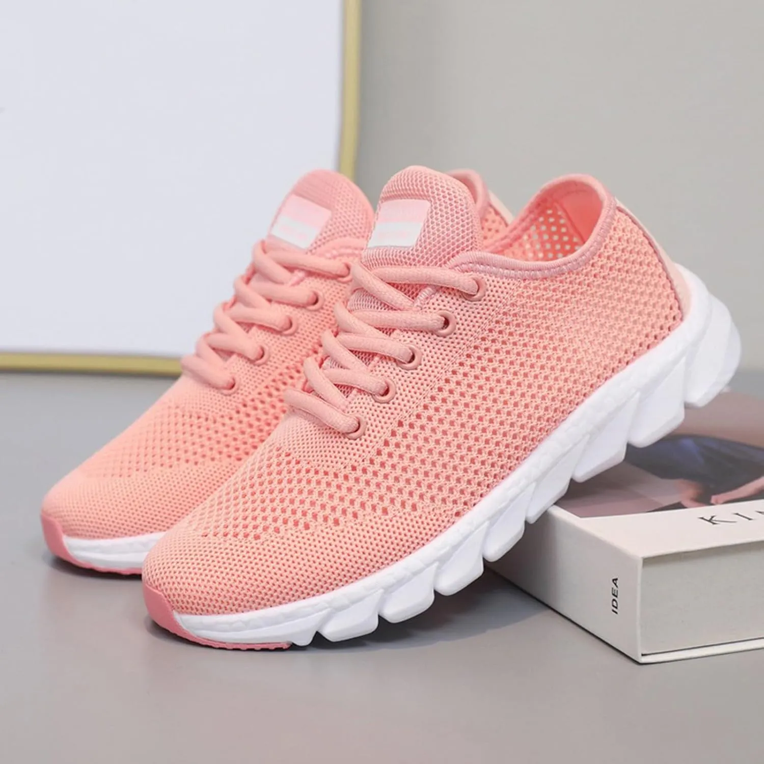 Lightweight Walking Tennis Shoes for Women Non Slip Cushion Fashion Running Tennis Shoes Versatile Dress Shoe