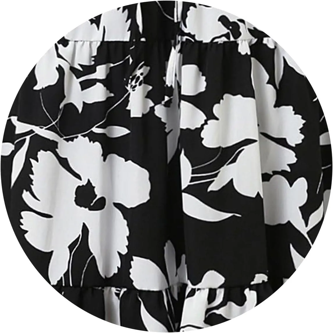 Long Skirts for Women Summer Floral Flowy Maxi Skirt Pleated High Waisted A Line Skirts Trendy Smocked Waist Skirt