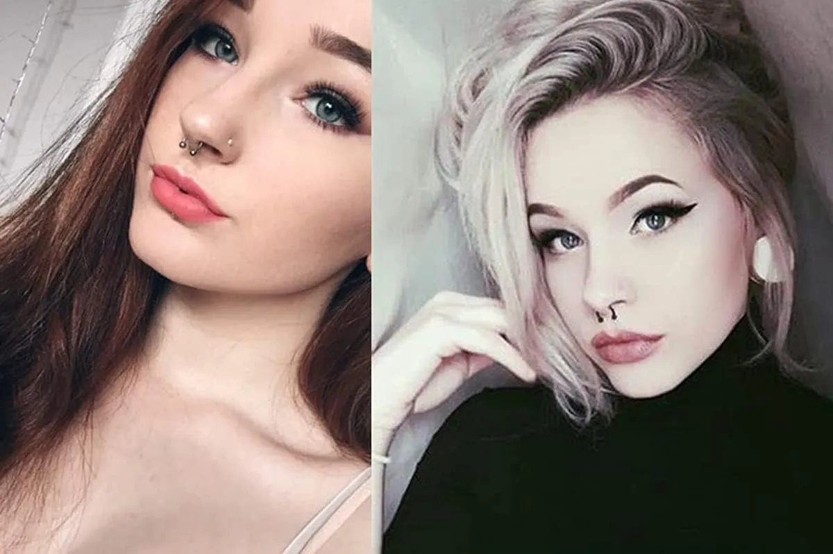 Longita Septum Rings Septum Jewelry 16g 18g Septum Ring Septum Piercing 20g Horseshoe Earring Hoop Lip Ring Silver Black Gold