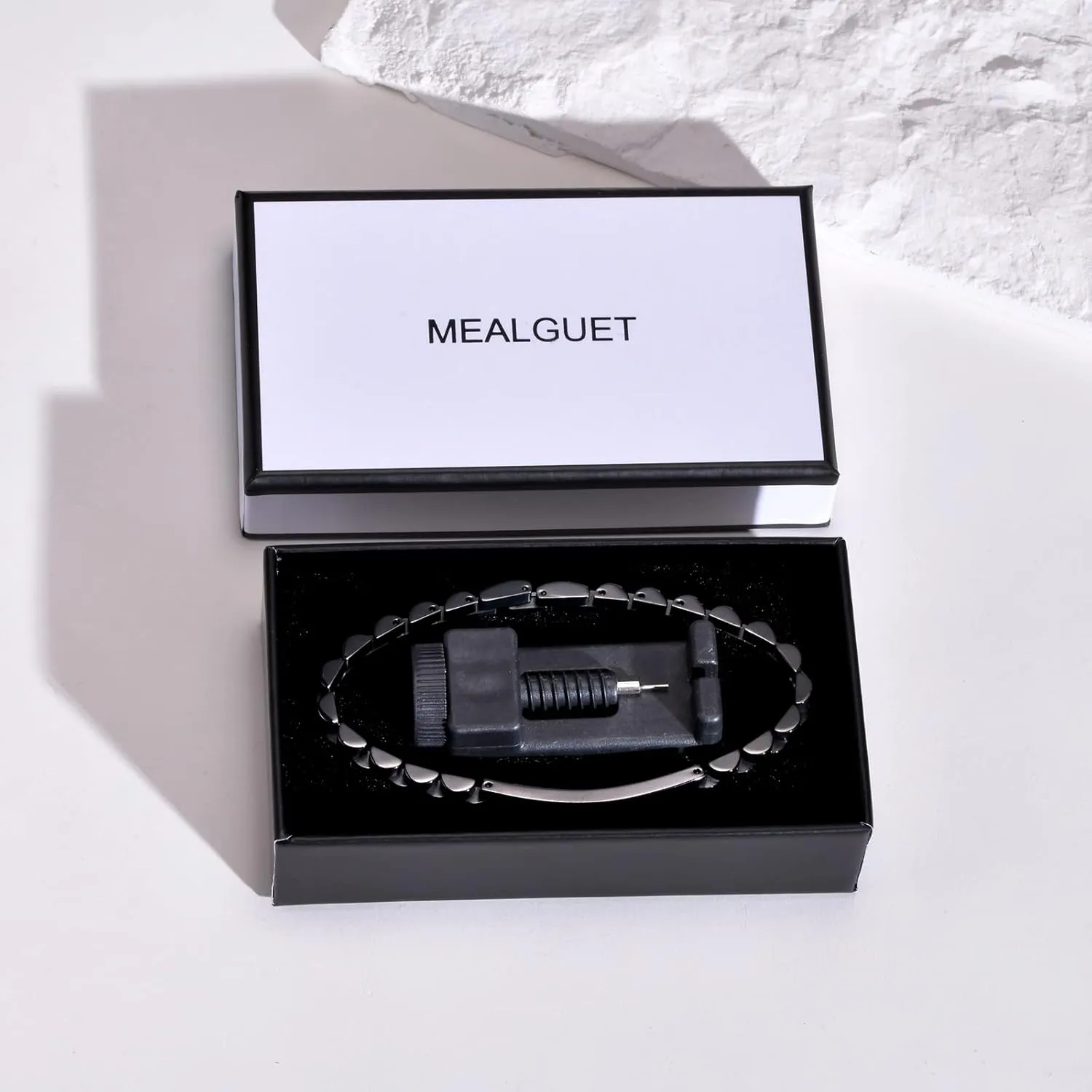MEALGUET Graduation Gifts for him,Customizable Graduation Bracelet, Inspirational College Graduate Class Of 2025 Gift, Stainless Steel Handsome Link Bracelets for College Graduates