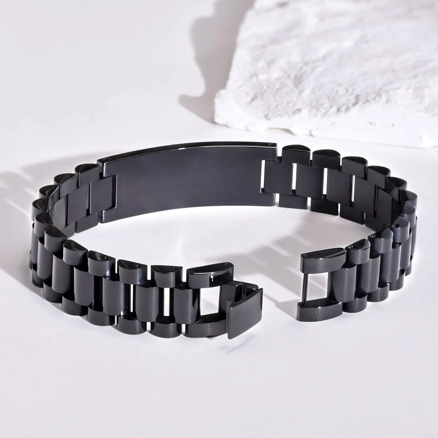 MEALGUET Graduation Gifts for him,Customizable Graduation Bracelet, Inspirational College Graduate Class Of 2025 Gift, Stainless Steel Handsome Link Bracelets for College Graduates