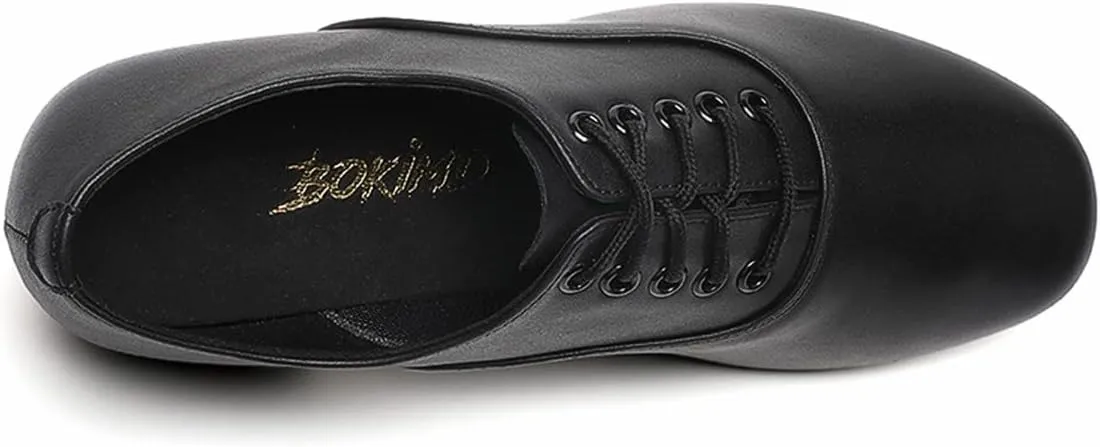 Men's Ballroom Dance Shoes Black Leather Sole Tango Salsa Latin Character Shoe