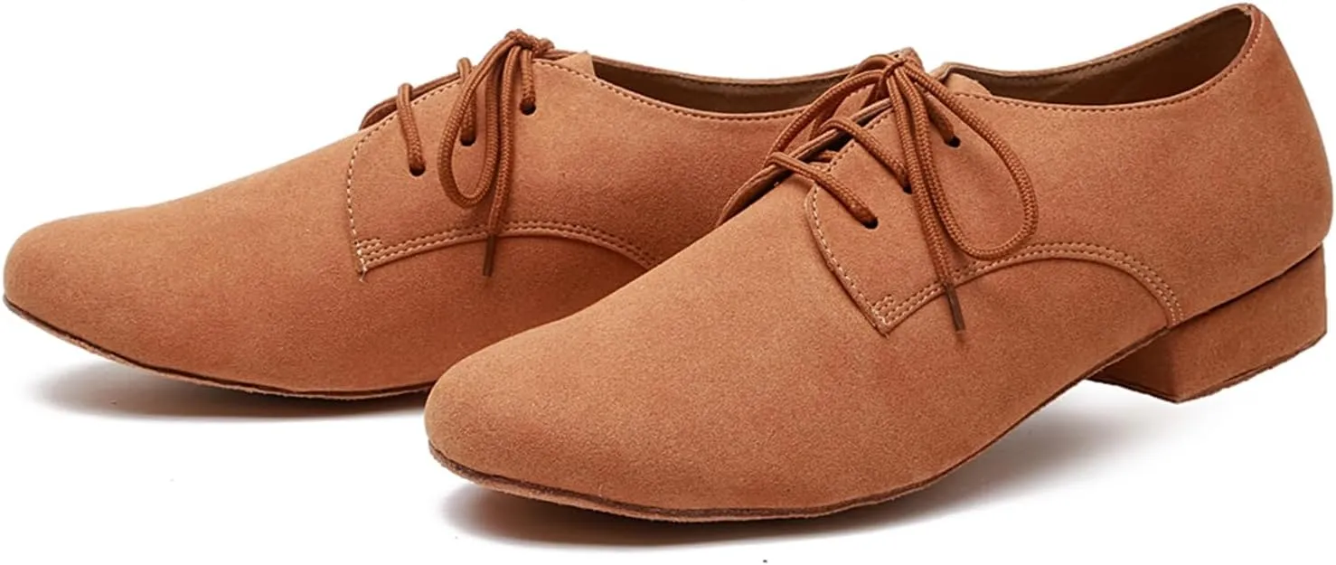 Mens Ballroom Dance Shoes for Latin Salsa Tango with Standard Block Low Heel