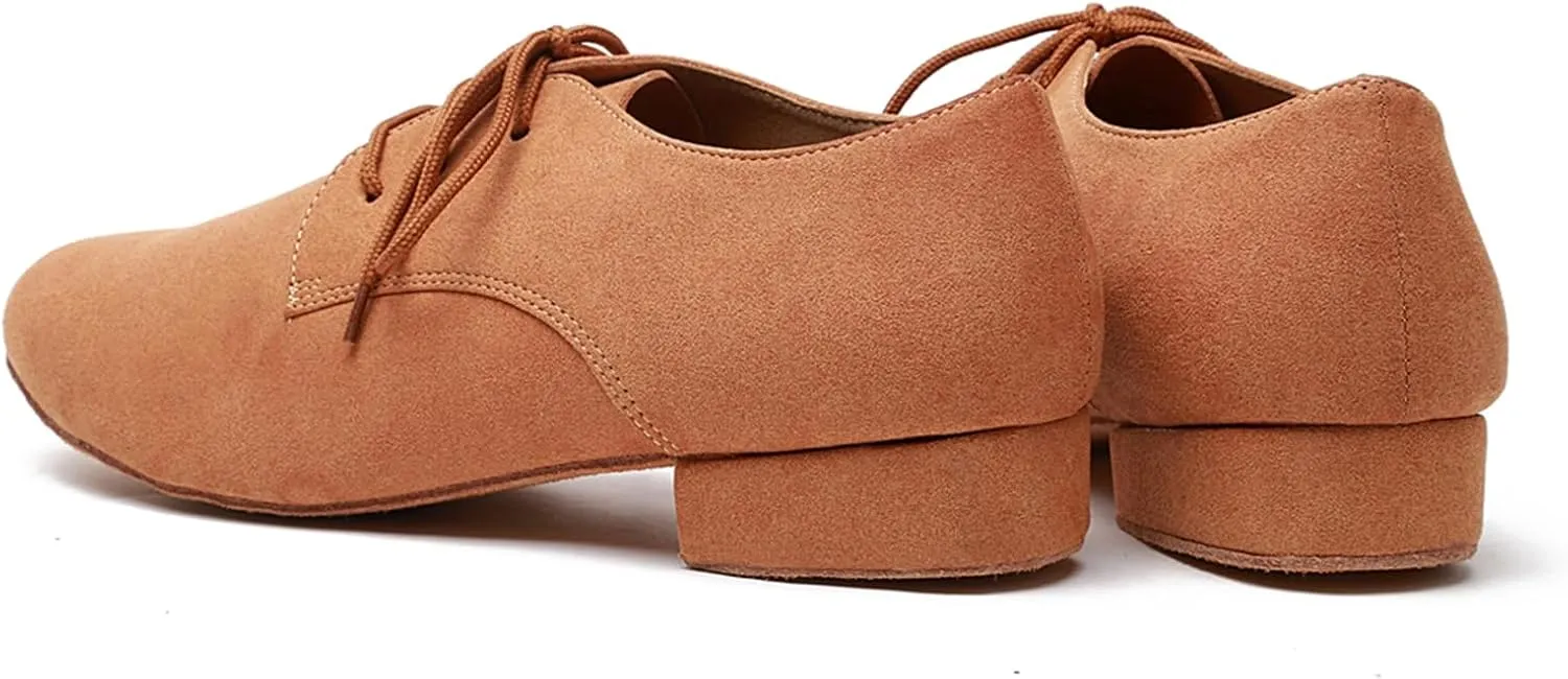 Mens Ballroom Dance Shoes for Latin Salsa Tango with Standard Block Low Heel