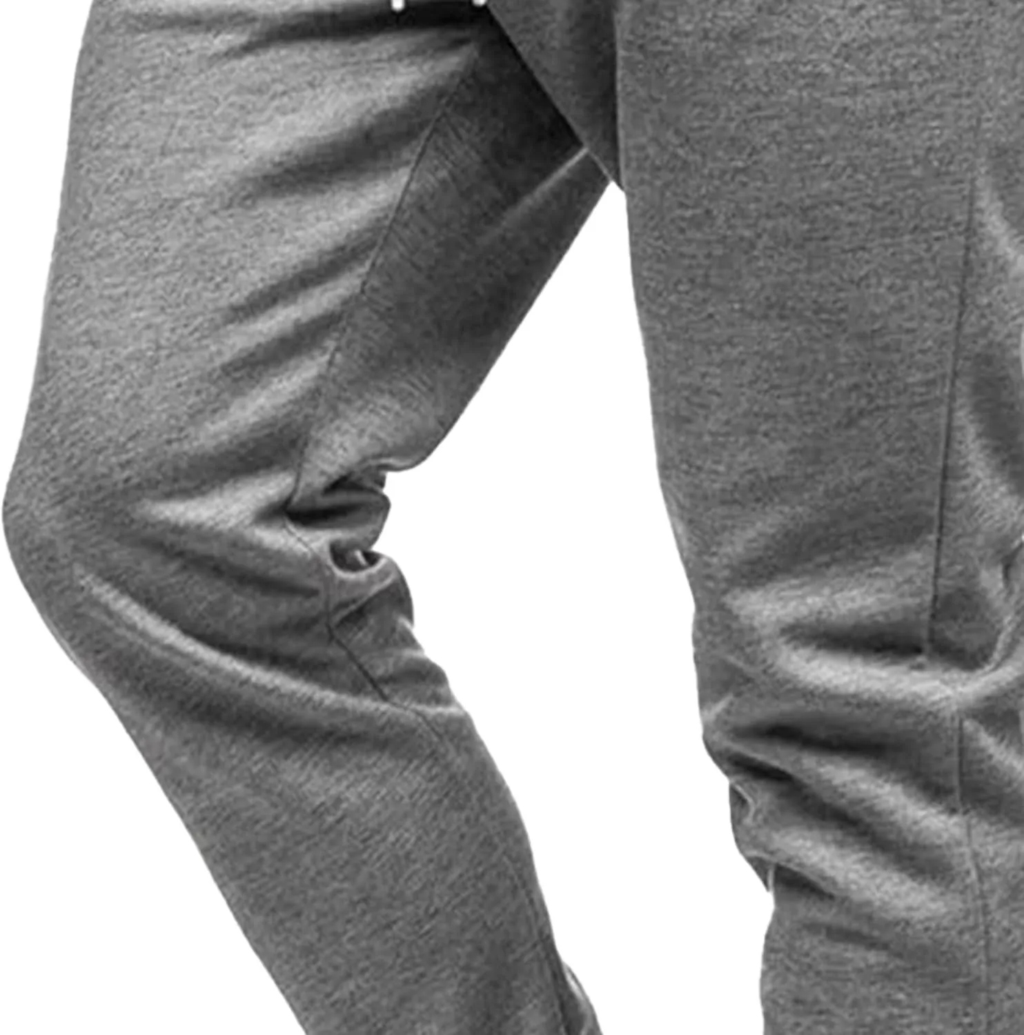 Men's Breathable Slim Fit Gym Pants Stretch Drawstring Athletic Trousers Casual Solid Joggers Sweatpants