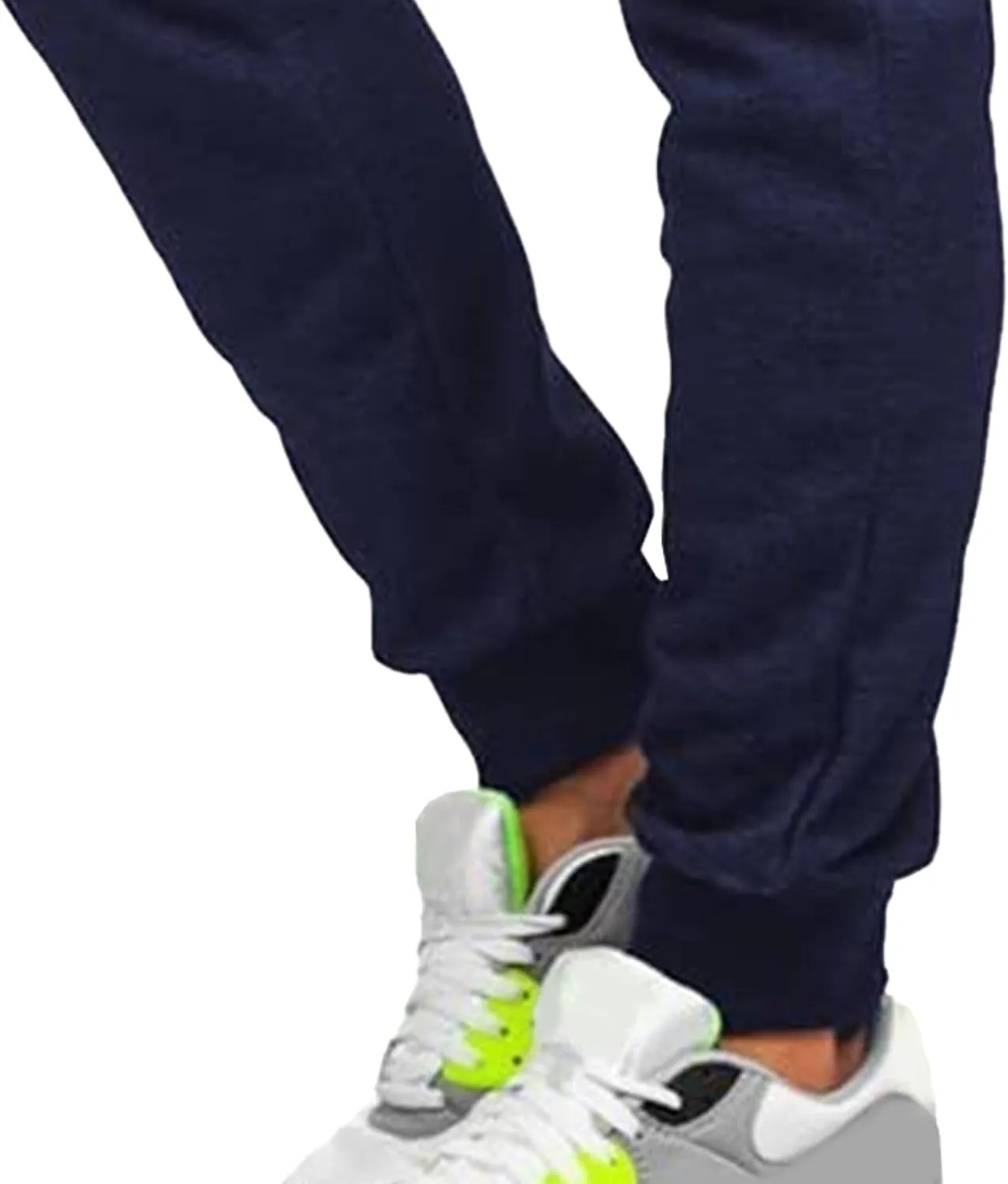Men's Breathable Slim Fit Gym Pants Stretch Drawstring Athletic Trousers Casual Solid Joggers Sweatpants