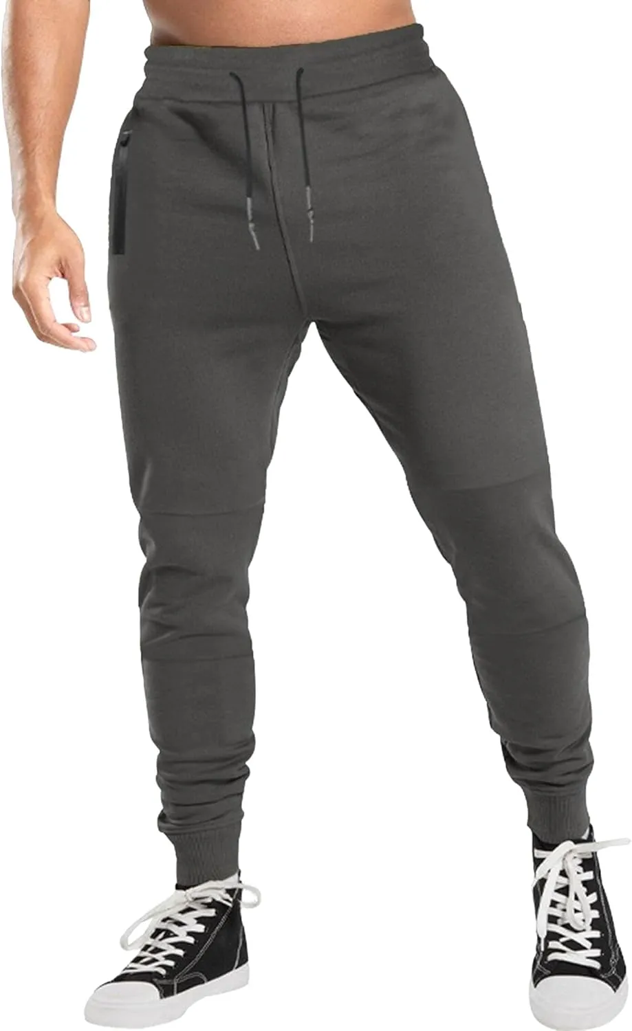 Men's Casual Solid Drawstring Workout Pants Breathable Baggy Outdoor Trousers Comfort Stretch Summer Sweatpants