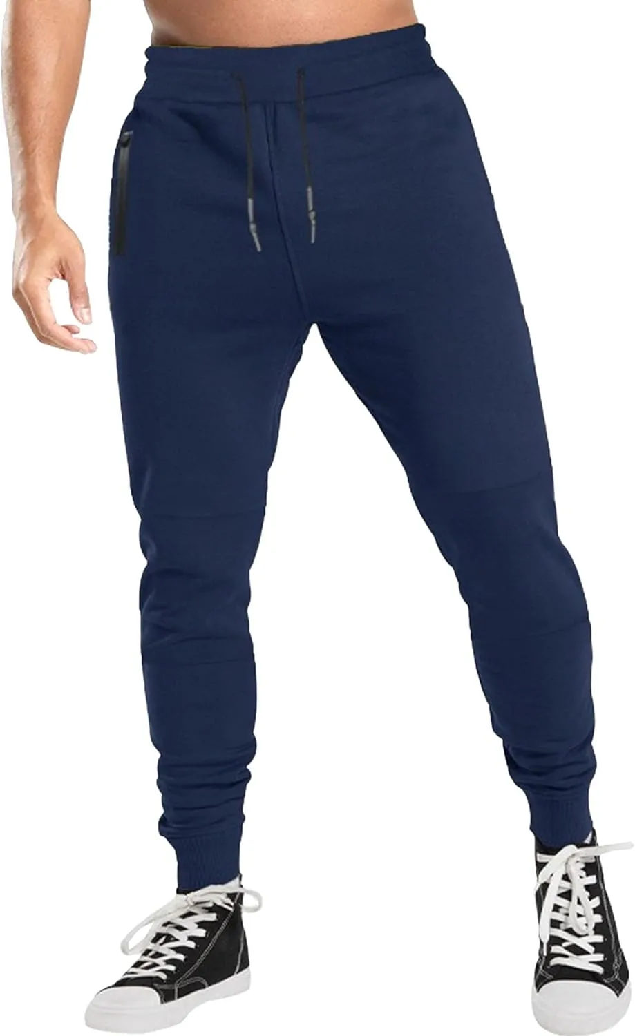 Men's Casual Solid Drawstring Workout Pants Breathable Baggy Outdoor Trousers Comfort Stretch Summer Sweatpants