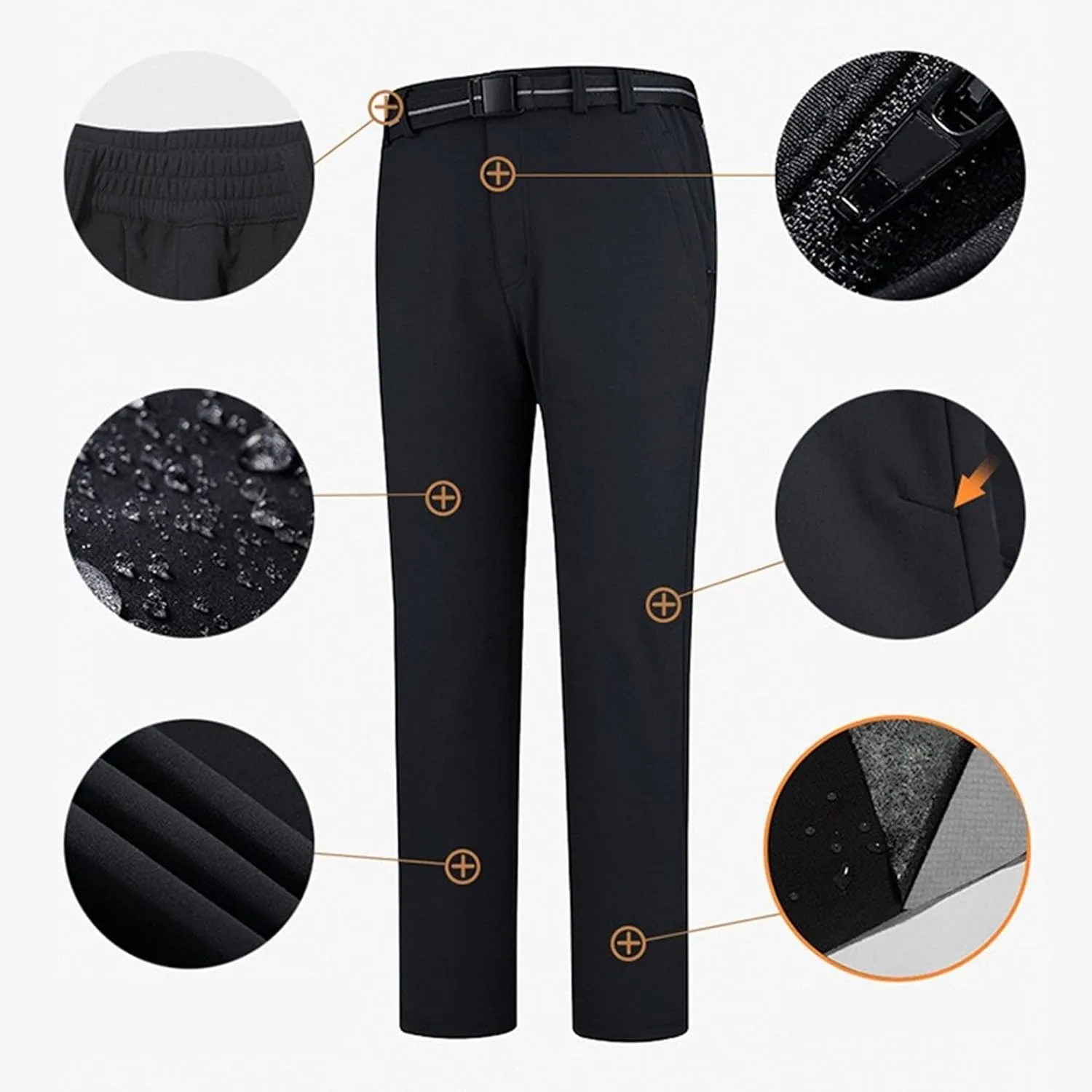 Men's Comfort Stretch Solid Workout Pants Elastic Waist Breathable Outdoor Trousers Stylish Fall Winter Sweatpants