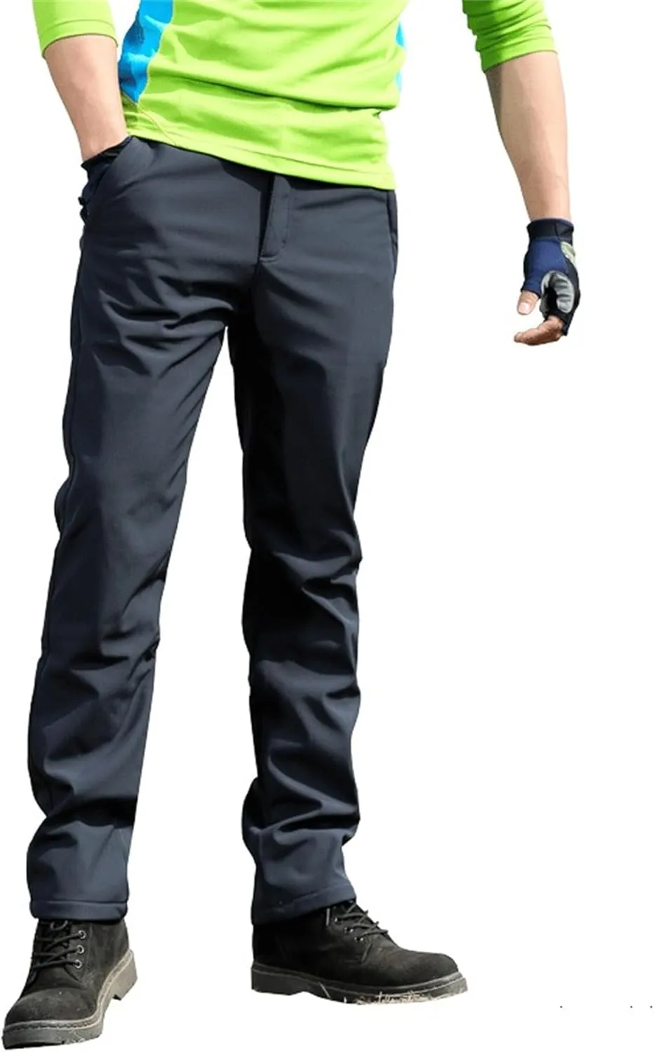 Men's Comfort Stretch Solid Workout Pants Elastic Waist Breathable Outdoor Trousers Stylish Fall Winter Sweatpants