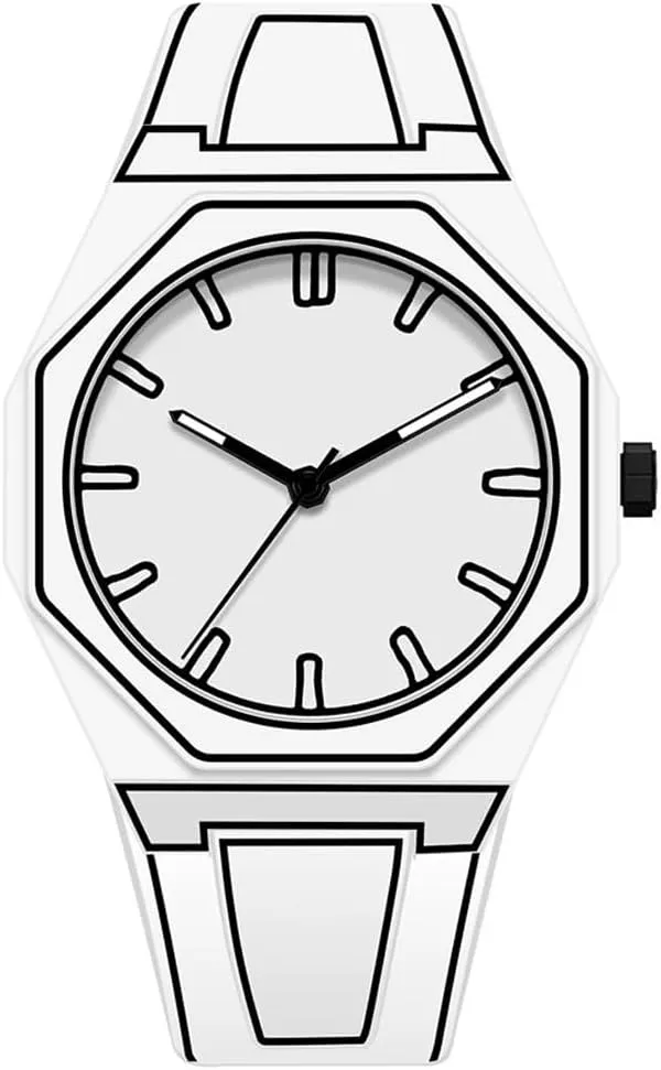 Men's Quartz Analog Watch Anime Fashion Sketch Wristwatch Minimalist Creative Design Stylish and Sports Mens Watches