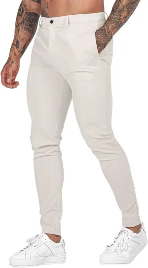 Mens Slim Fit Casual Stretch Khaki Pants with Pockets Straight Flat-Front Golf Slacks for Men Breathable Chinos Dress Pants