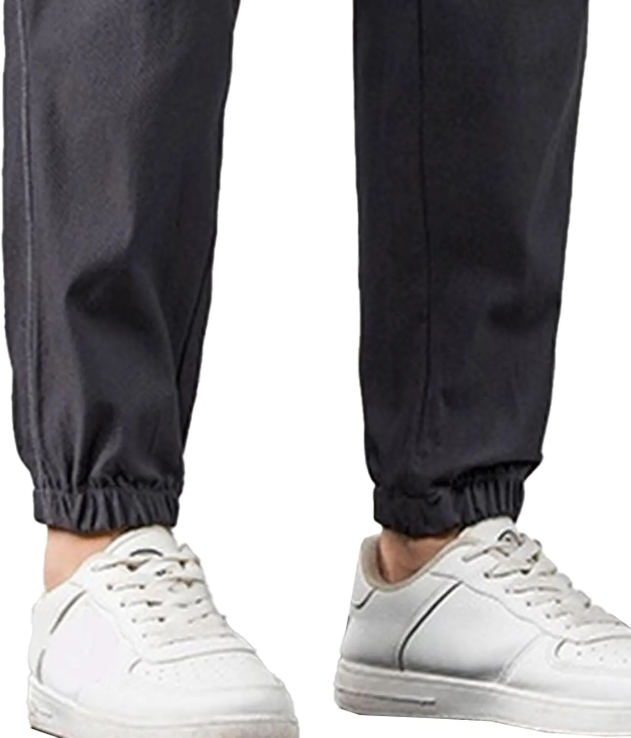Men's Straight Leg Baggy Street Pants Elastic Waist Comfort Joggers Trousers Breathable Solid Hiking Sweatpants