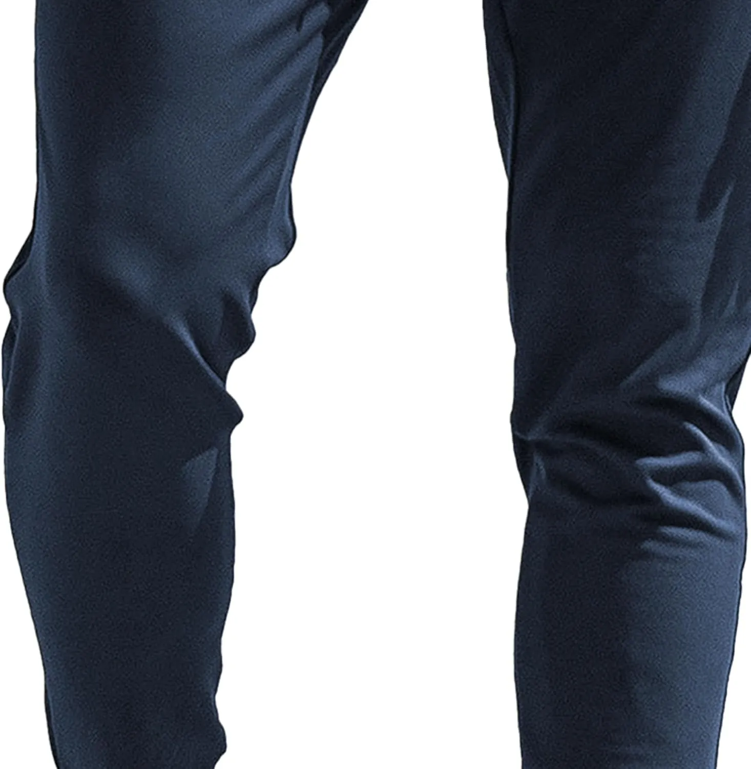Men's Stretch Slim Fit Casual Athletic Pants Drawstring Comfort Running Trousers Solid Breathable Gym Sweatpants
