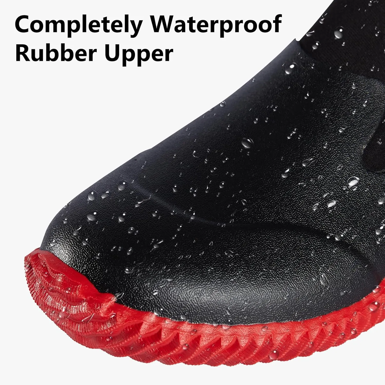 Mens Waterproof Garden Shoes Rain Boots Slip-On Footwear for Gardening Farming Camping Lawn Care Yard Work