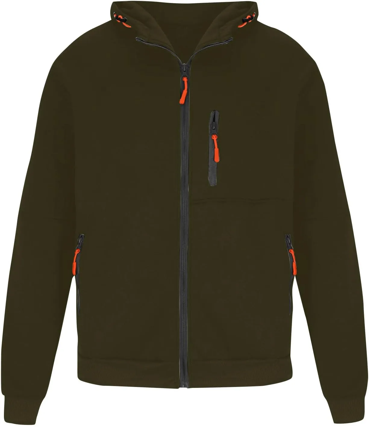 Mens Zip Up Hoodies Fashion Running Long Sleeve Drawstring Breathable Workout Big And Tall Sweatshirt