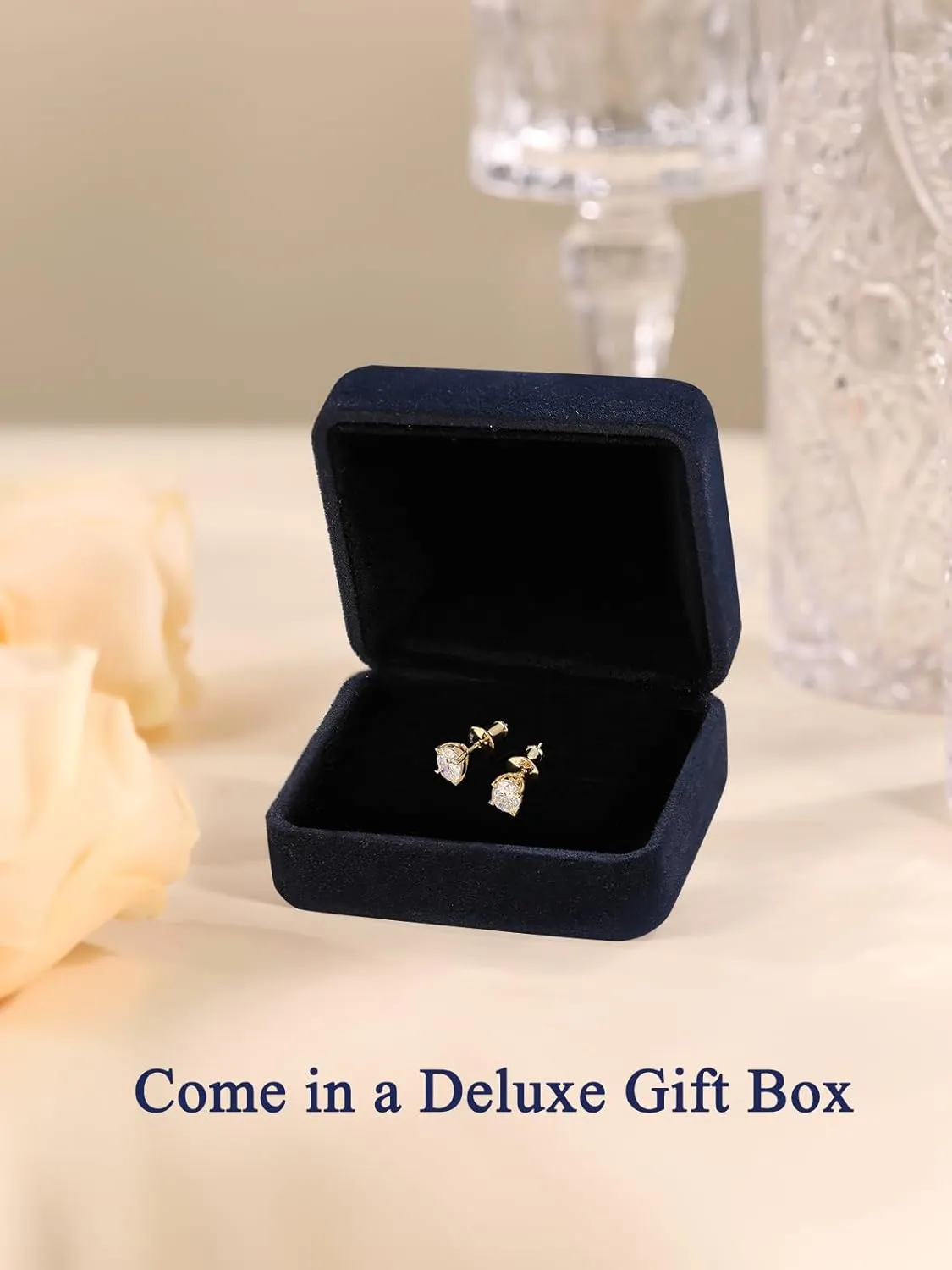 Moissanite Sparkle Stud Earrings for Women, 2-4 Carat, Oval Cut/Pear Cut/Radiant Cut, Solid 925 Sterling Silver Hypoallergenic, Birthday Valentines Anniversary Mother's Day Ideal Gift for Her
