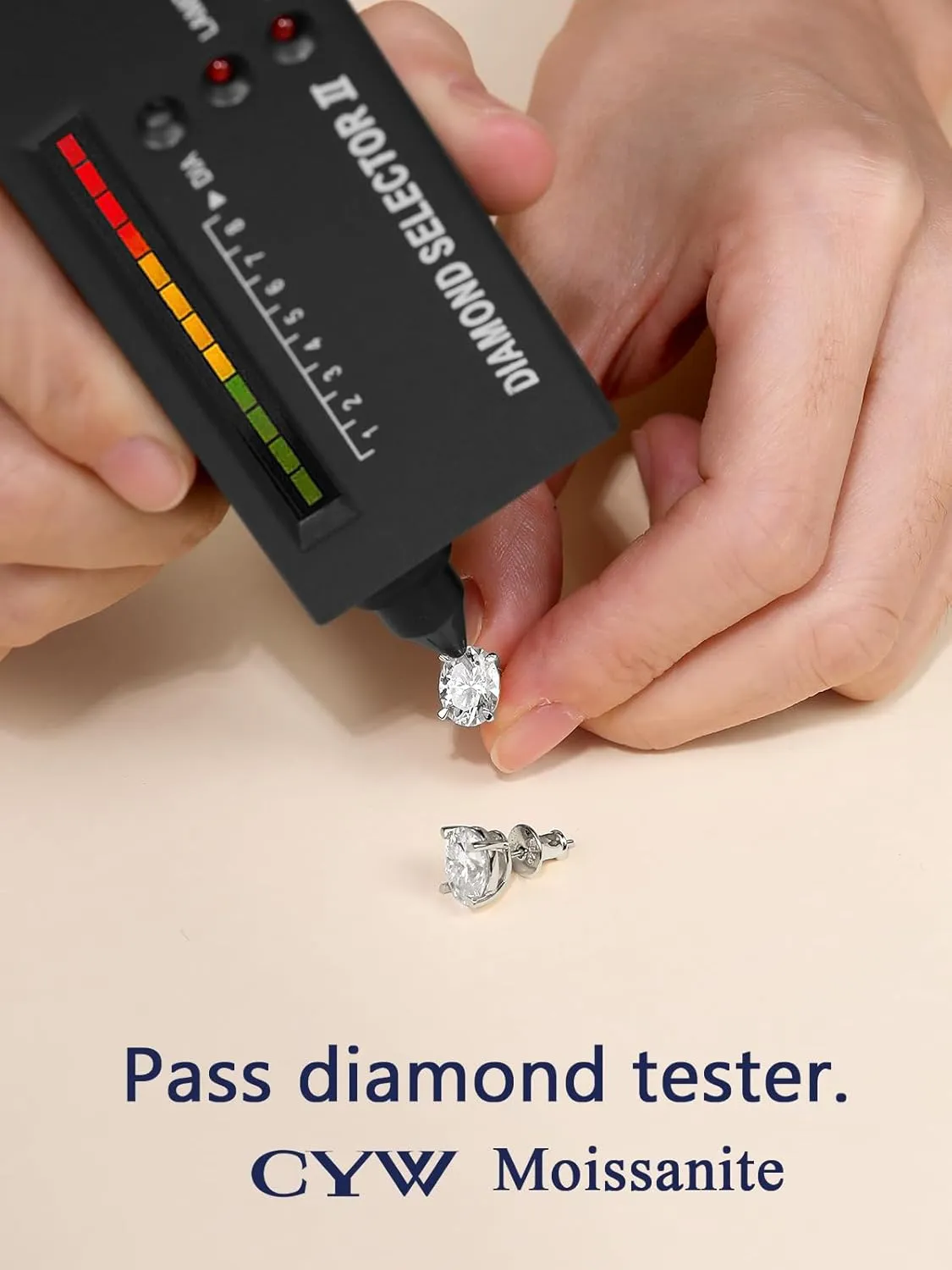 Moissanite Sparkle Stud Earrings for Women, 2-4 Carat, Oval Cut/Pear Cut/Radiant Cut, Solid 925 Sterling Silver Hypoallergenic, Birthday Valentines Anniversary Mother's Day Ideal Gift for Her