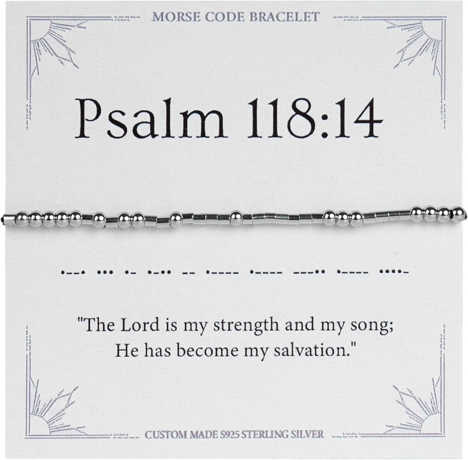 Morse Code Bracelets for Women Mom Sister BFF, Bible Verse Bracelets, Christian Gifts for Women, Religious Bracelets