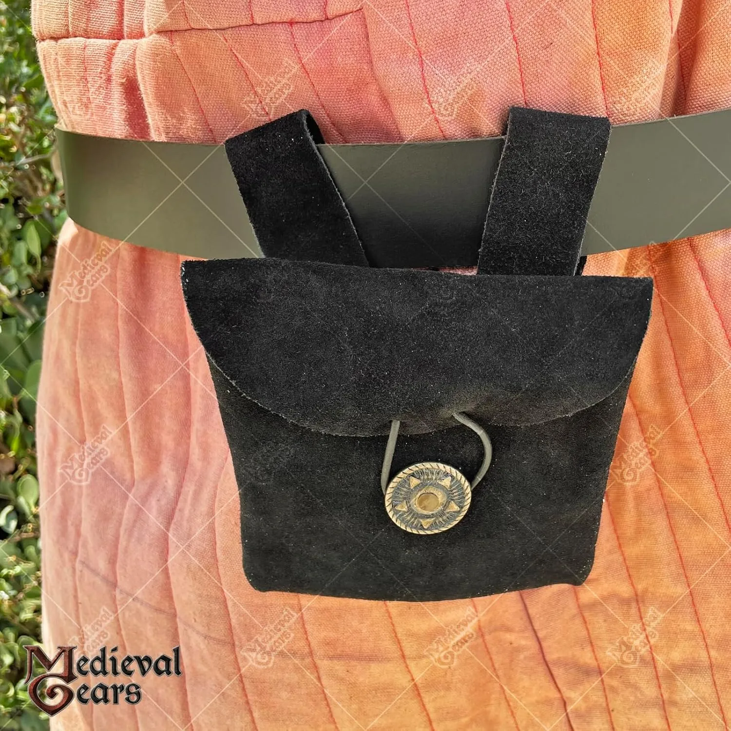 Multiple Colors Medieval Renaissance Fair Costume Suede Leather Pouch Satchel Bag LARP SCA