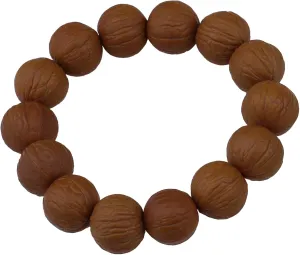 Natural walnut fruit beaded bracelets, prayer bracelets, handmade small walnut fruit beaded elastic bracelets, for men and women
