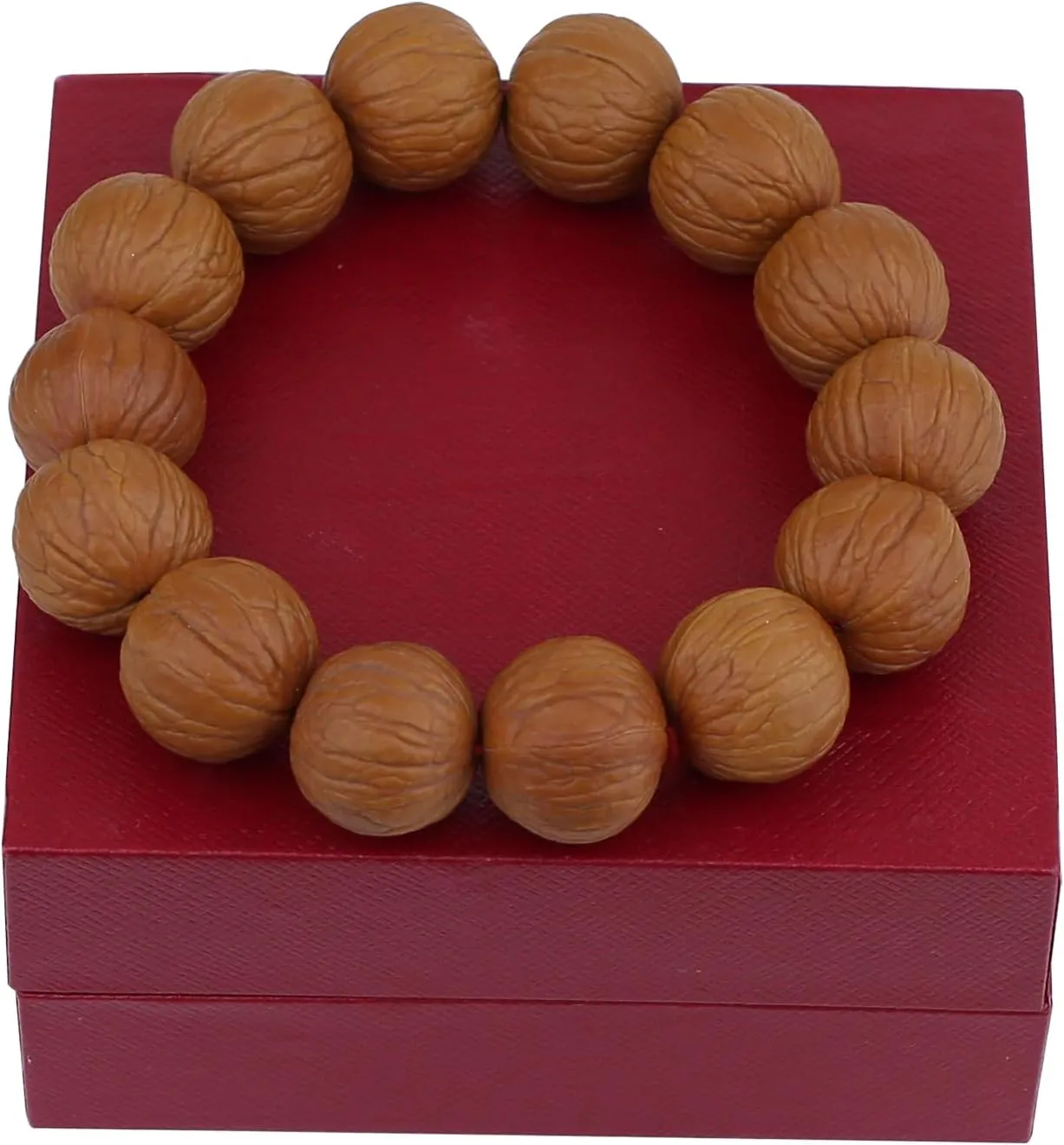 Natural walnut fruit beaded bracelets, prayer bracelets, handmade small walnut fruit beaded elastic bracelets, for men and women