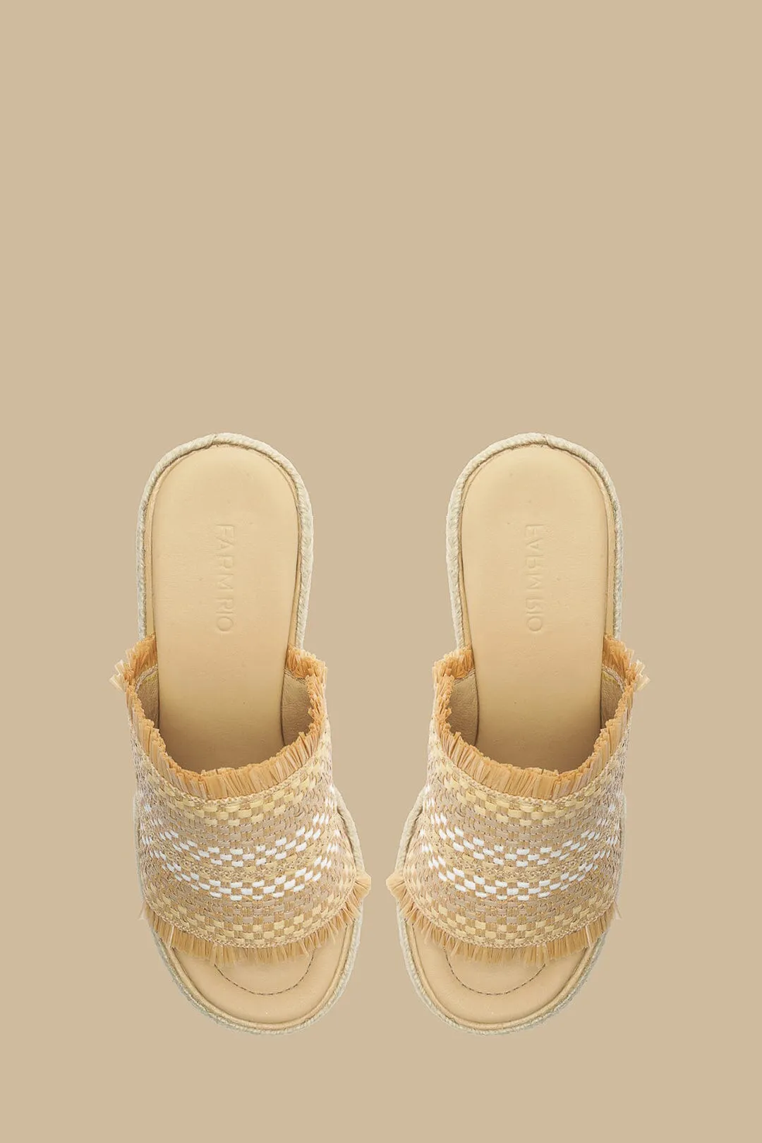 Natural Weaved Raffia Platform Sandal