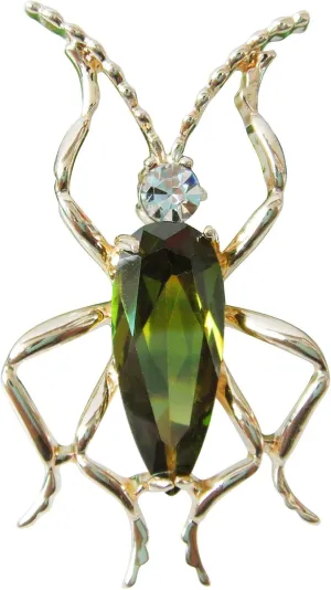 Navachi 18k Gold Plated Copper Cubic Zirconia Zircon Bug Brooches Pins