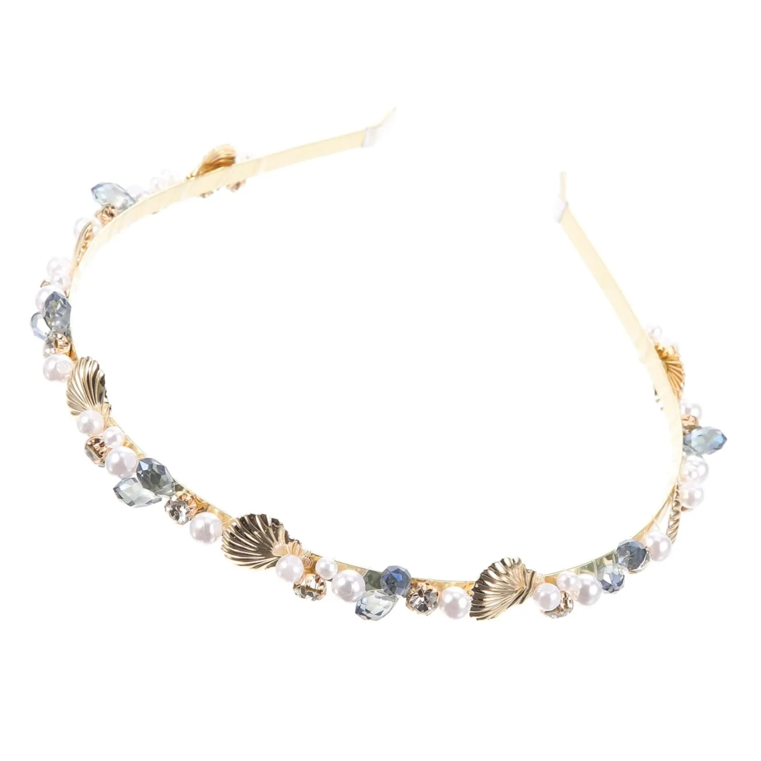 NOLITOY Beach Headpiece for Women Bridal Hair Accessories Seashell Headband Pearl Decor Fashionable Headpiece