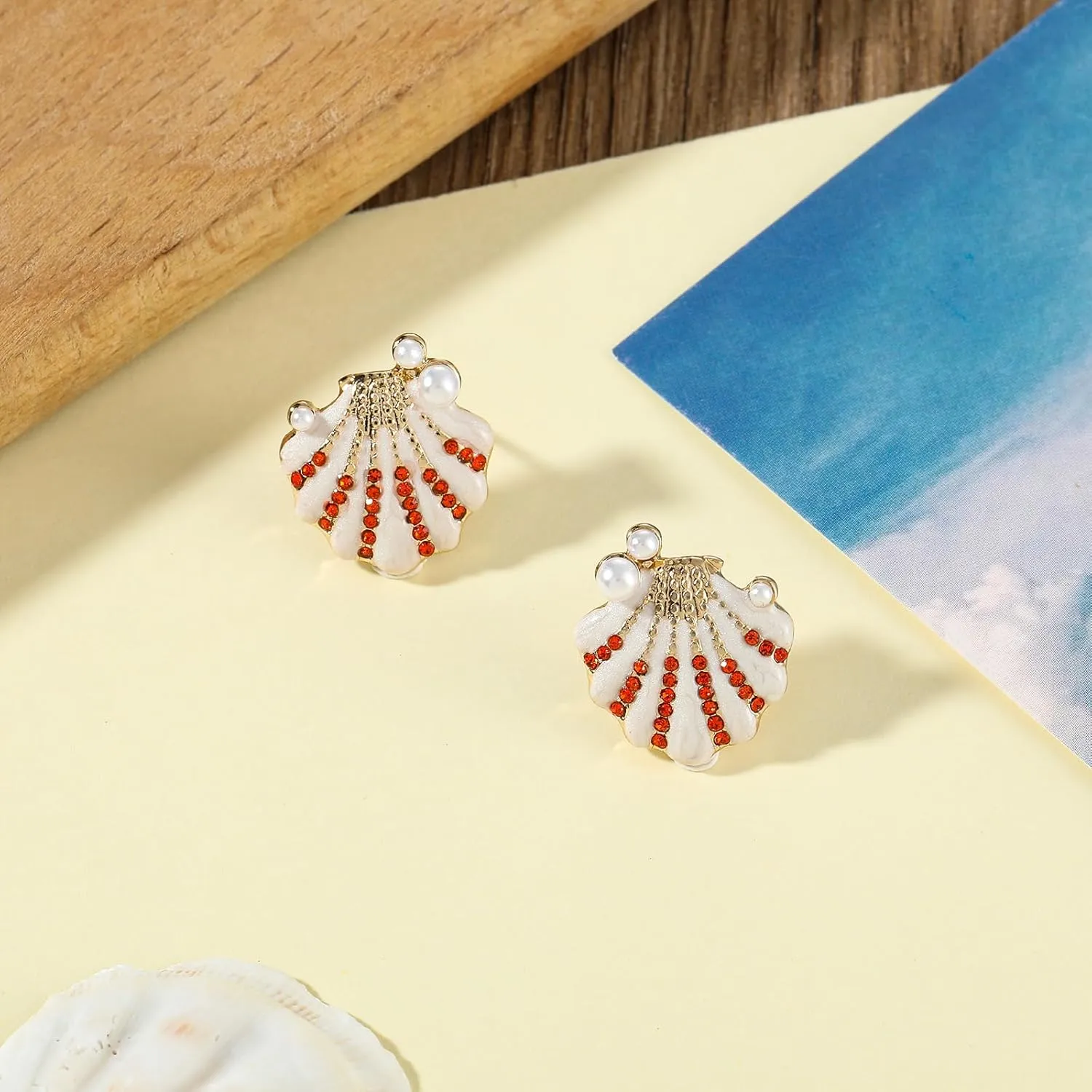 Ocean Earrings for Women | Starfish Earrings | Seashell Earrings | Ear Cuffs Clip-On Earrings Non Piercing for Women|Summer Beach Ocean Jewelry for Women