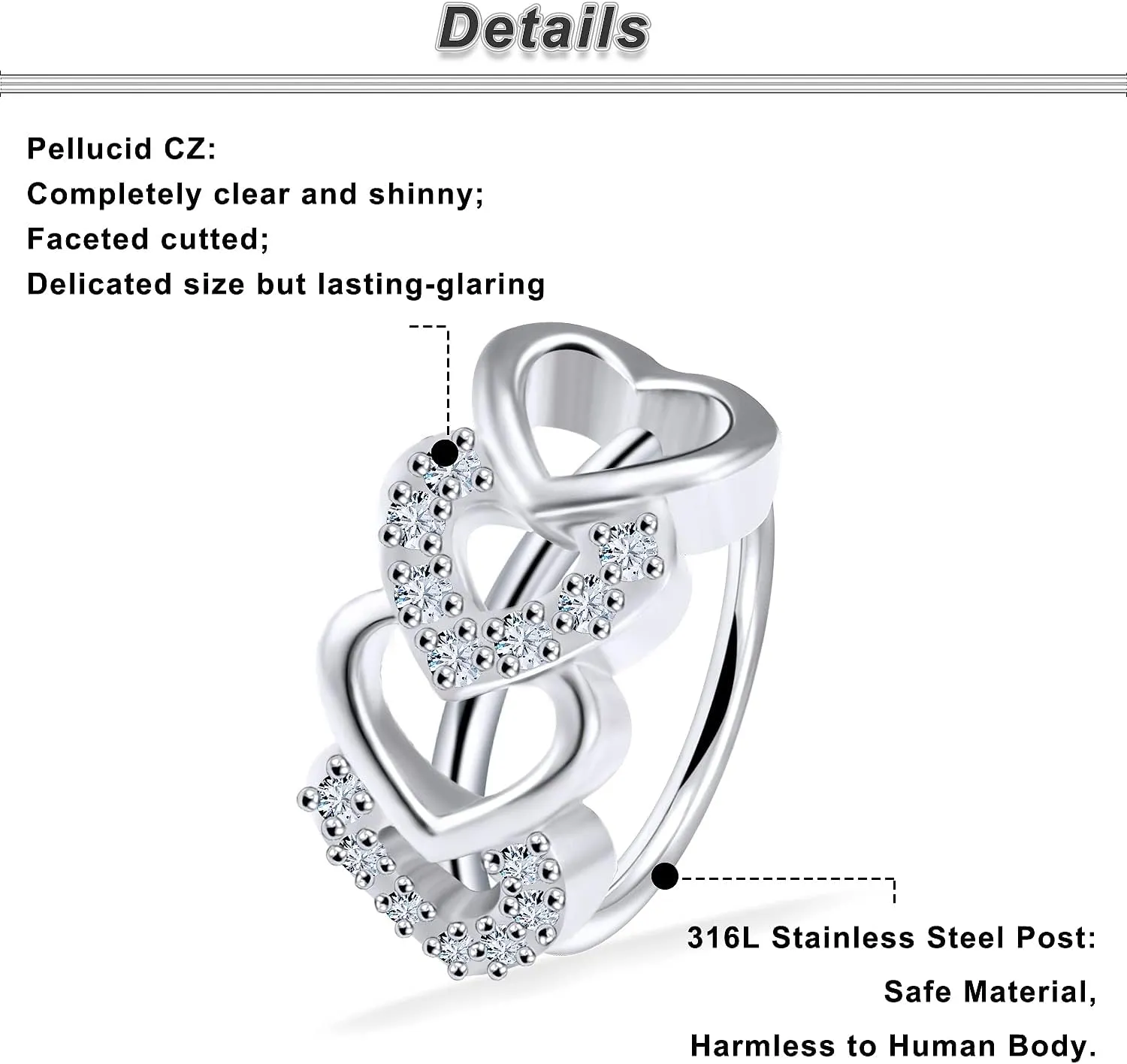 Ocptiy 18G 20G Nose Rings Studs Nose Hoops 316L Surgical Steel Hypoallergenic Silver Nose Piercings Straight Screw L Shaped Nostril Nose Rings Piercing Jewelry for Women Men 20Pcs-28Pcs