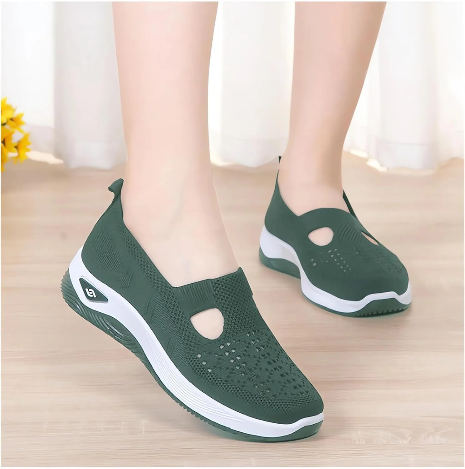 Orthopedic Shoes for Women Air Cushion Athletic Sneakers Breathable Soft Arch Support Non Slip Shoes Lightweight Foam Walking Sneaker Breathable Mesh Trainers Running Jogging Shoe