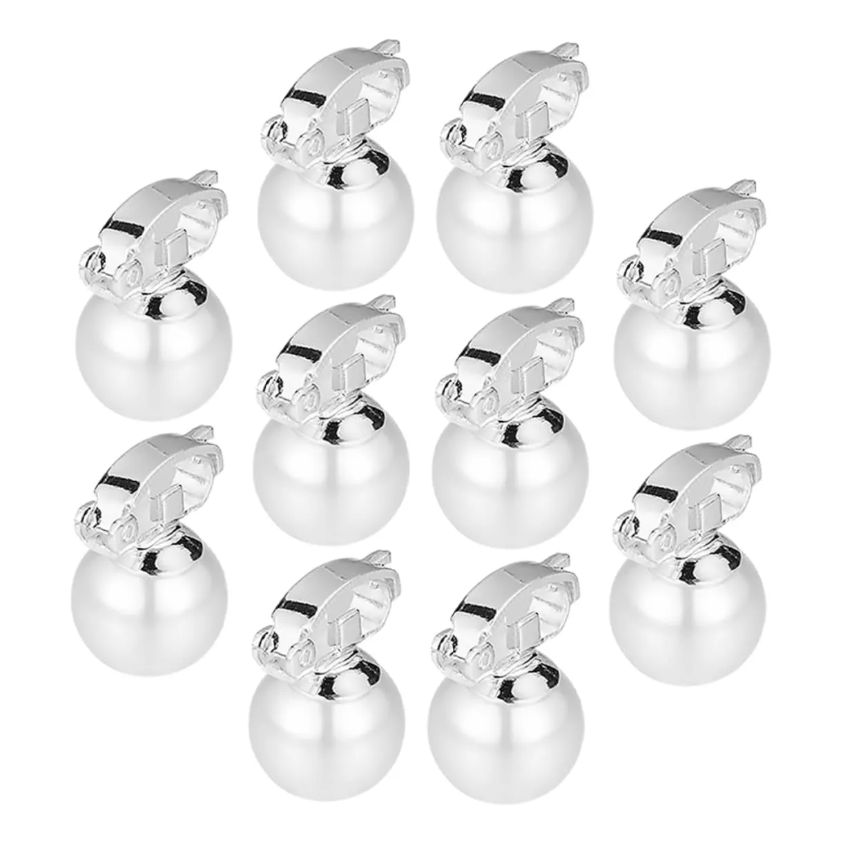 PartyKindom 10Pcs Clip Pearl Hair Clips for Women Stylish Bean Buckle Hair Accessories Pearls for Weddings Parties and Everyday Wear Versatile Hair Barrettes for All Occasions