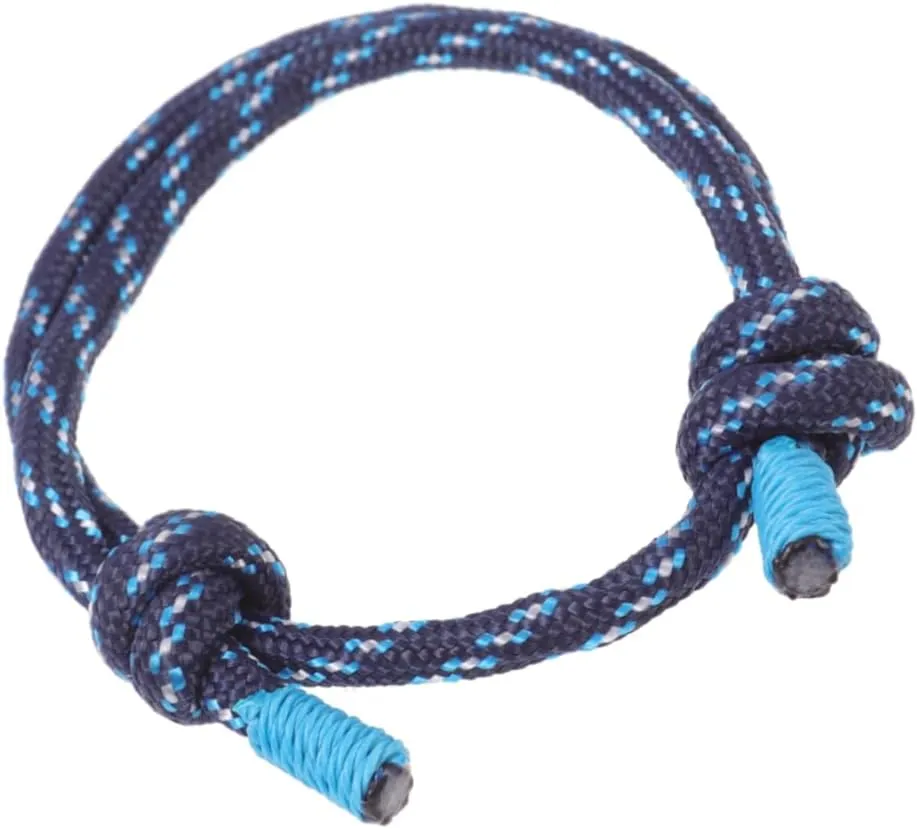 PartyKindom Elegant Sky Blue Braided Bracelet Handmade Woven Jewelry Adjustable Hand Chain for Women Fashion Accessory Ideal Present
