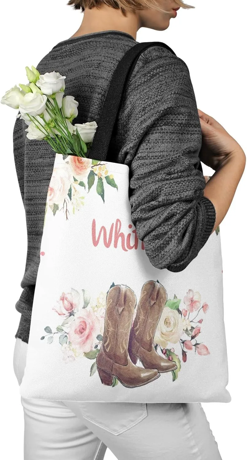 Personalized Customized Large Commuter Bag,Shopping Bag,Handheld Canvas for Adults,Gift Bag, Birthday,Christmas