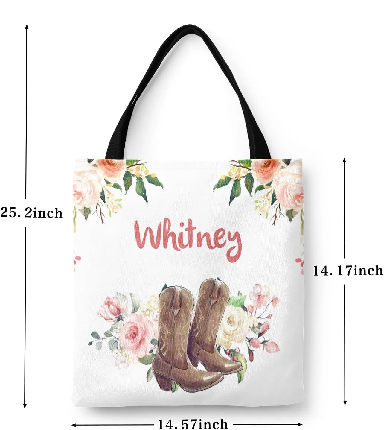 Personalized Customized Large Commuter Bag,Shopping Bag,Handheld Canvas for Adults,Gift Bag, Birthday,Christmas