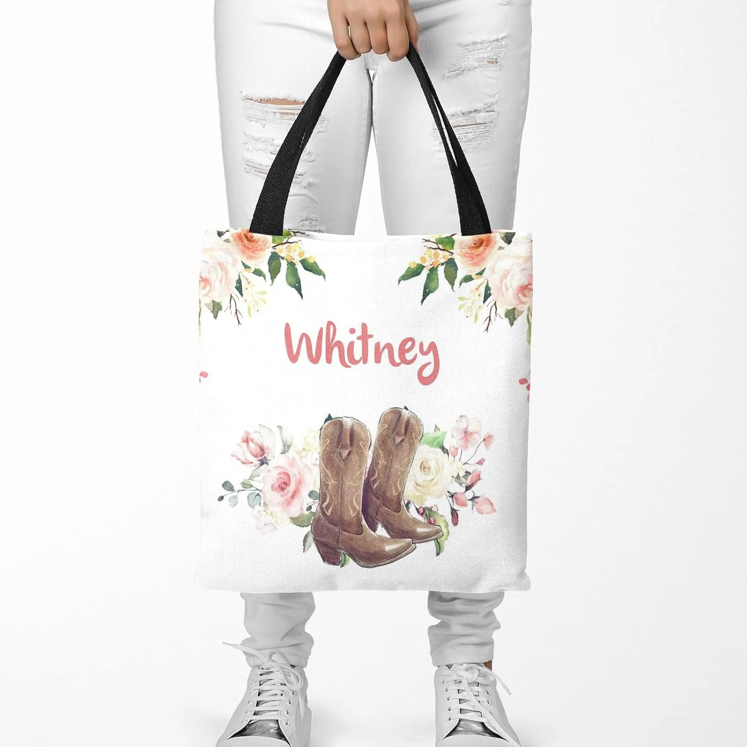 Personalized Customized Large Commuter Bag,Shopping Bag,Handheld Canvas for Adults,Gift Bag, Birthday,Christmas