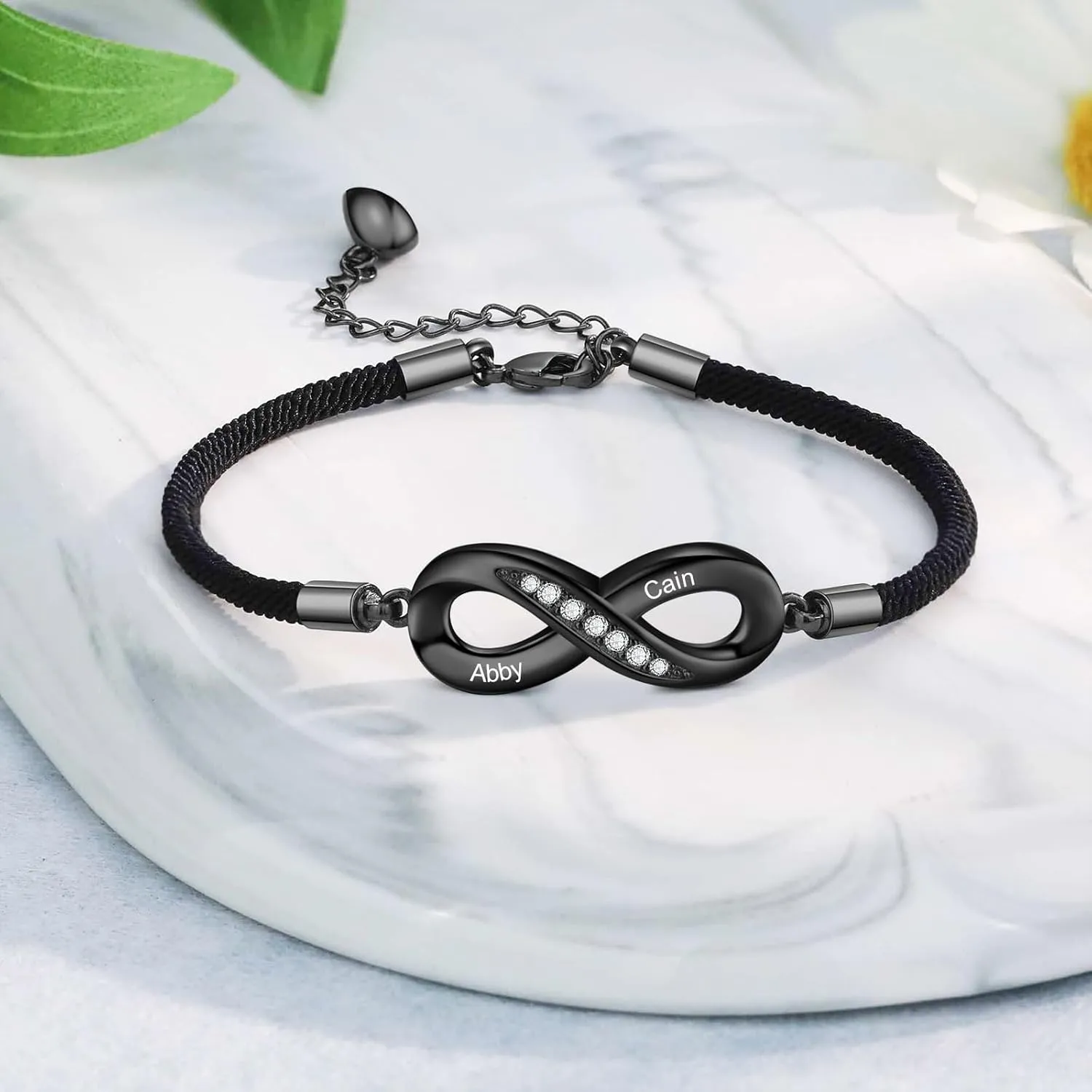 Personalized Infinity Bracelets for Women Men Couples Custom Name Matching Couples Bracelets for Boyfriend Girlfriend Promise BFF Bracelets for 2