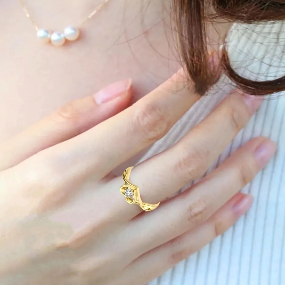 Personalized Matching Heart Wedding Rings Set - Him & Her Promise Rings with Names Engraved