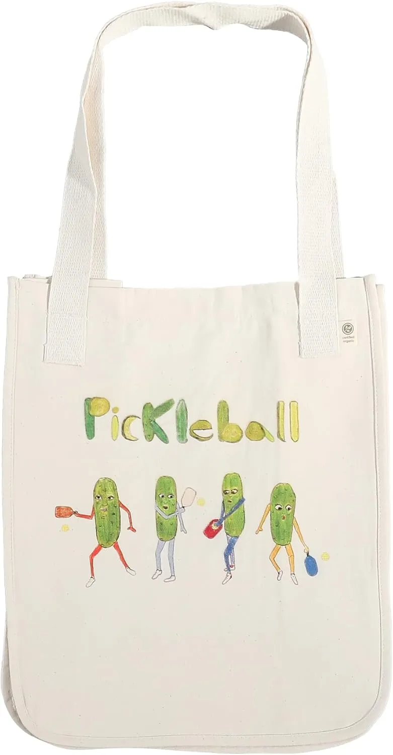 Pickleball Cotton Canvas Tote Bag