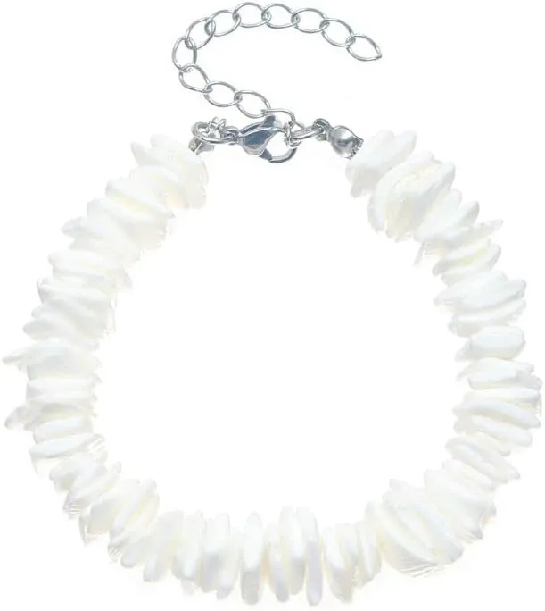 Pingyongchang Summer Beach Puka Shell Bracelets Hawaiian Bracelets Seashell Ornament Bracelets/Necklaces The Best Summer Gift for Man Woman Teenager