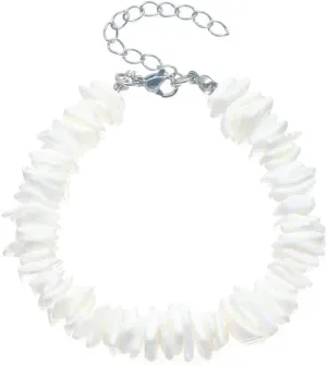 Pingyongchang Summer Beach Puka Shell Bracelets Hawaiian Bracelets Seashell Ornament Bracelets/Necklaces The Best Summer Gift for Man Woman Teenager