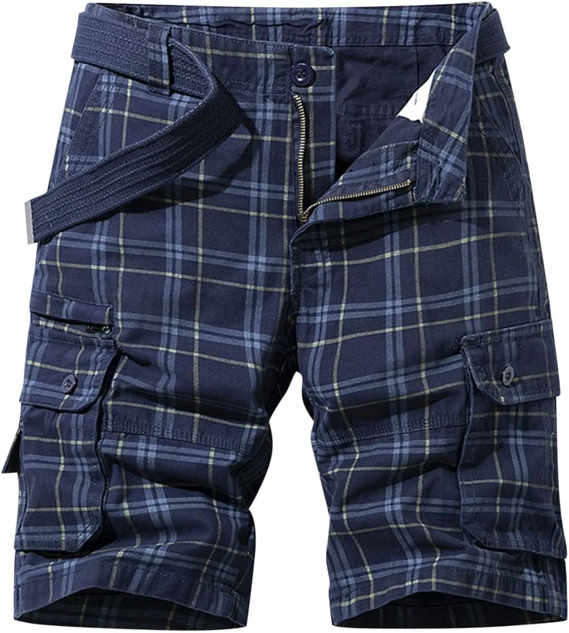 Plaid Straight Leg Cargo Sport Gym Trousers Pants for Man Summer Fall Loose Fit Trousers Pants Shorts Mens 2025